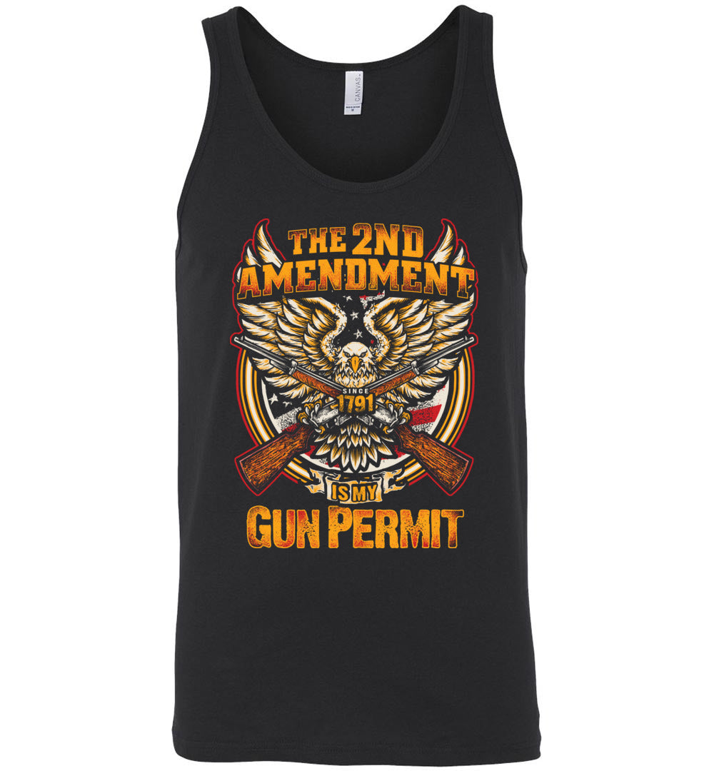 The 2nd Amendment is My Gun Permit - Men's Tank Top - Black
