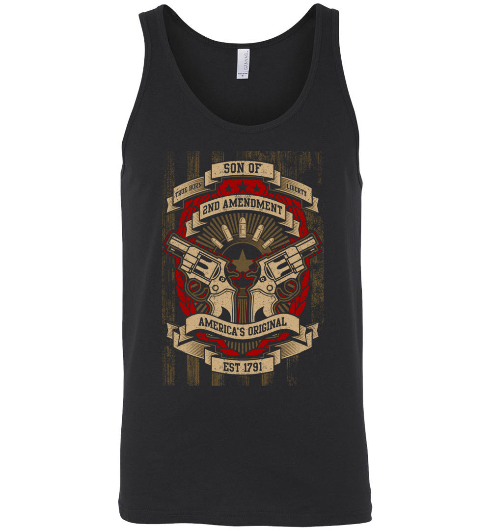 Son of Liberty 2nd Amendment Men's Apparel - Black Tank Top