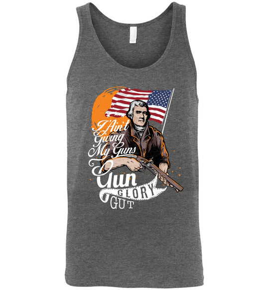 I Ain't Giving My Guns - Men's 2nd Amendment Tank Top - Deep Heather