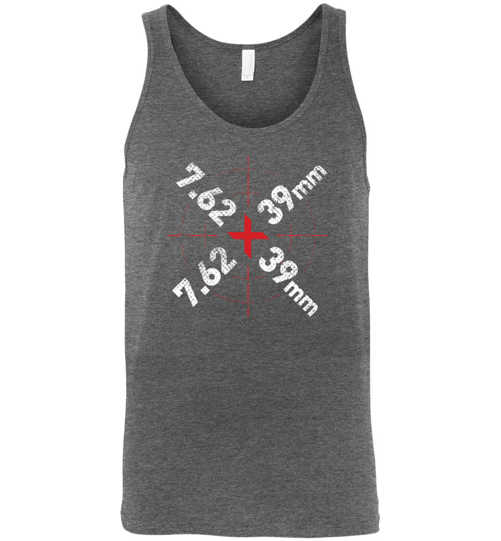 7.62 x 39mm Caliber Ammo AK-47 Tactical Gun Men's Tank Top - Deep Heather