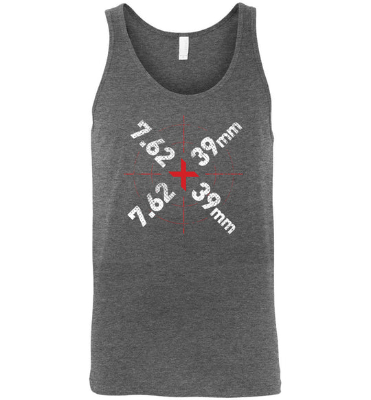 7.62 x 39mm Caliber Ammo AK-47 Tactical Gun Men's Tank Top - Deep Heather