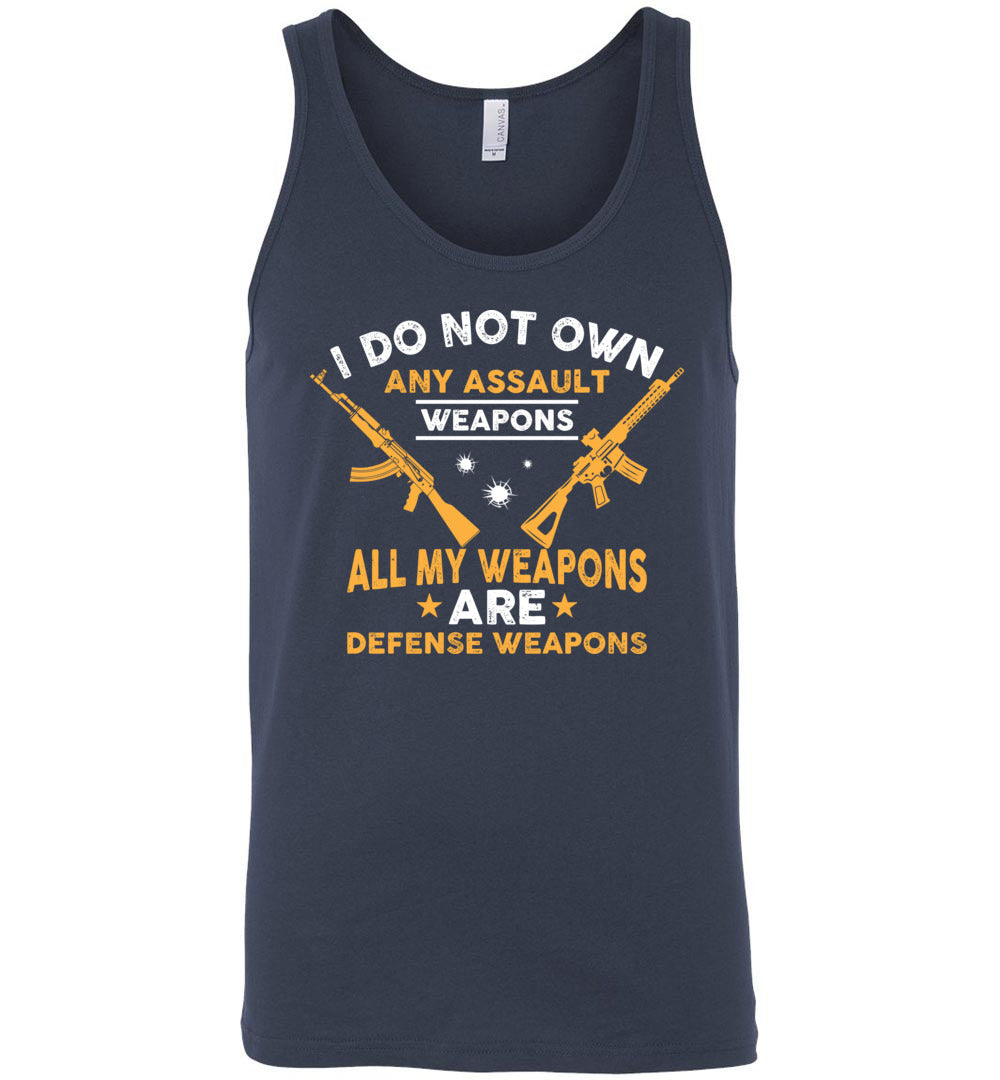 I Do Not Own Any Assault Weapons - 2nd Amendment Men's Tank Top - Navy