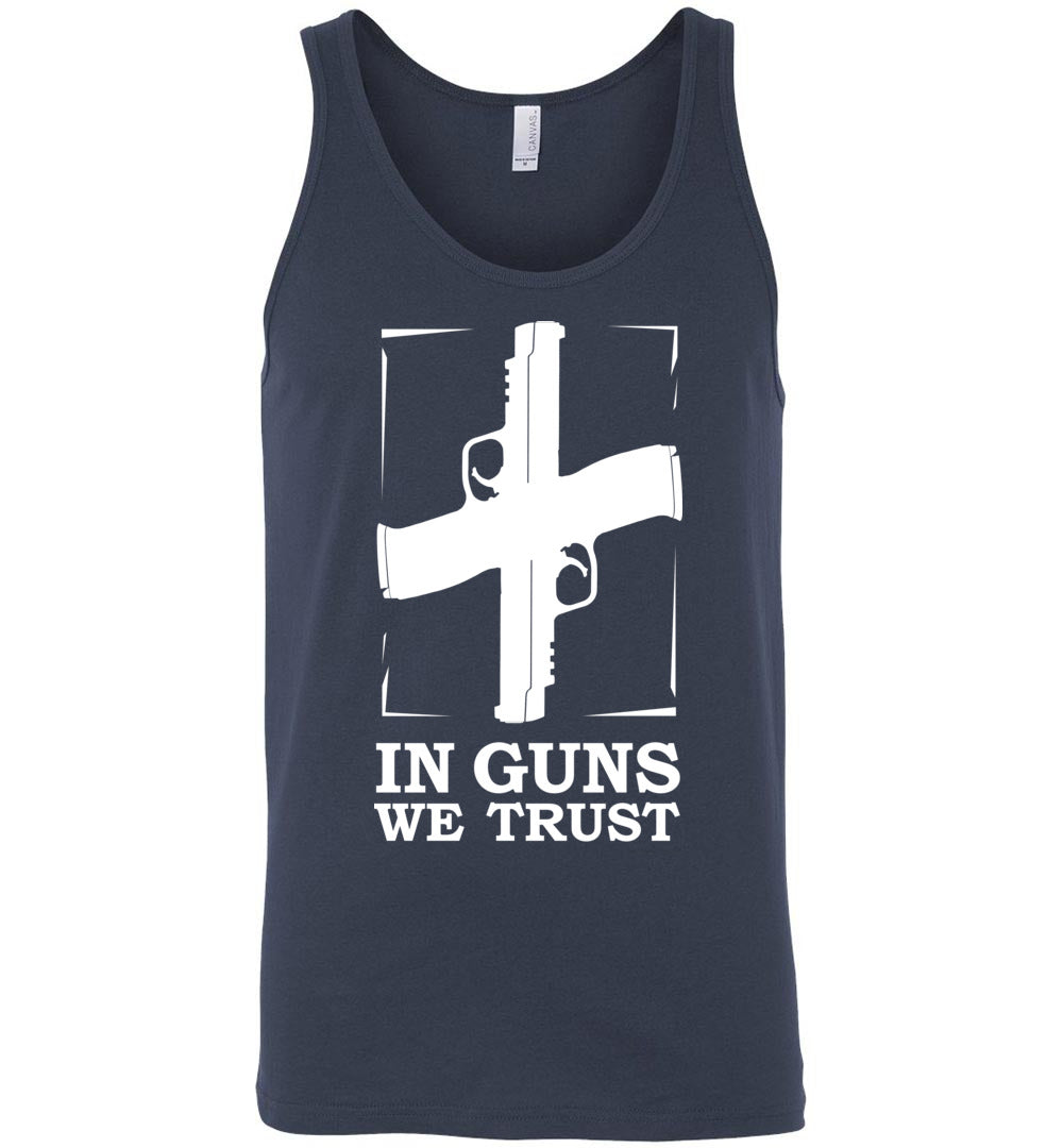 In Guns We Trust - Shooting Men's Tank Top - Navy