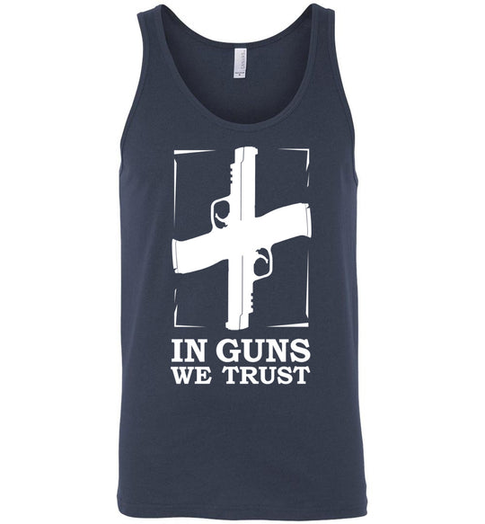 In Guns We Trust - Shooting Men's Tank Top - Navy