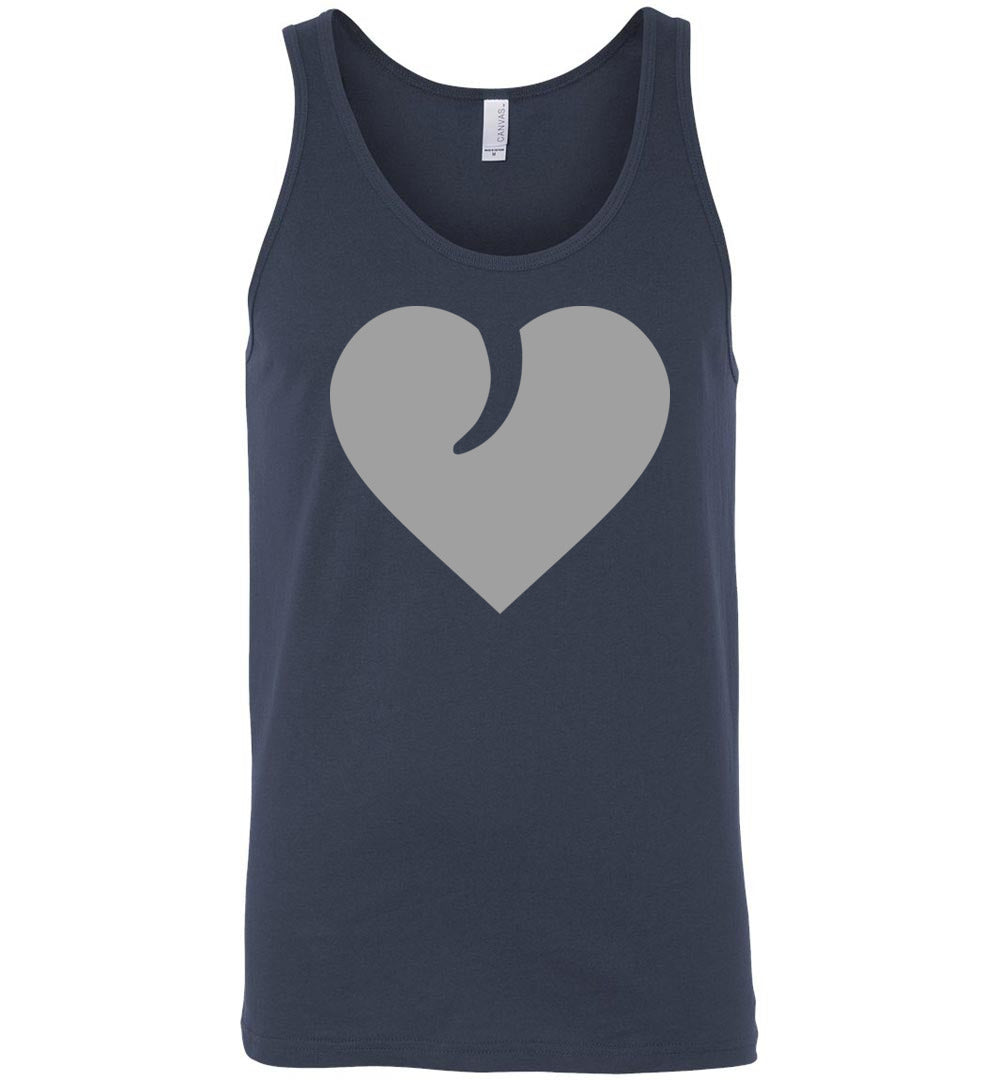 I Love Guns, Heart and Trigger - Men's 2nd Amendment Apparel - Navy Tank Top