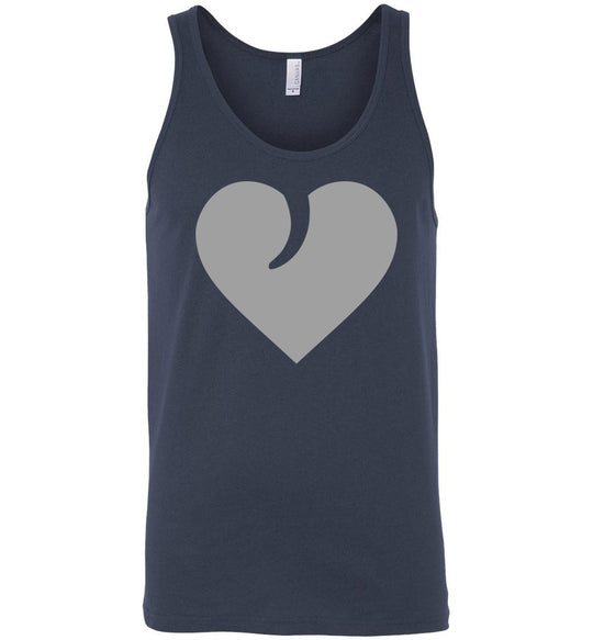 I Love Guns, Heart and Trigger - Men's 2nd Amendment Apparel - Navy Tank Top