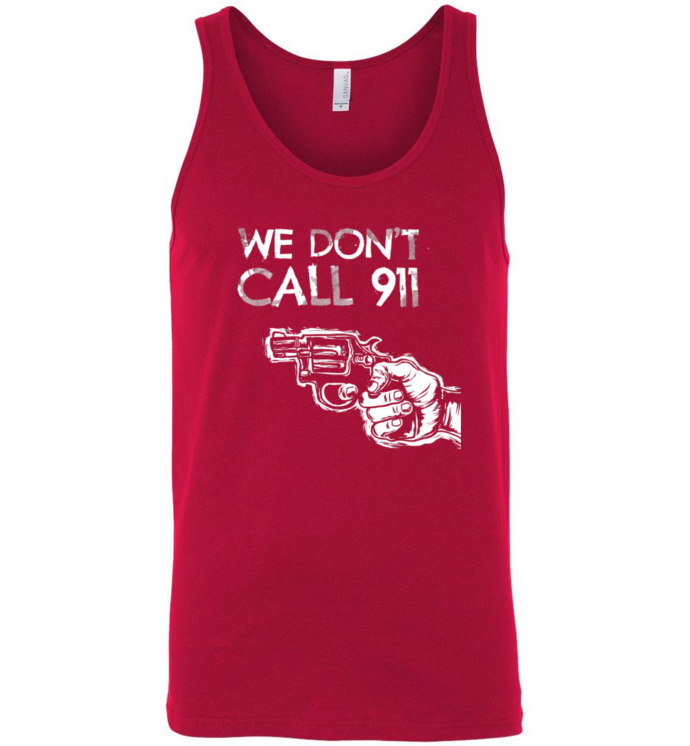 We Don't Call 911 - Men's Pro Gun Shooting Tank Top - Red