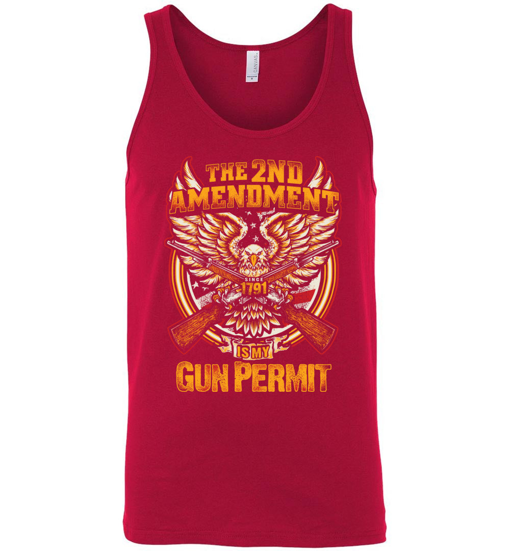 The 2nd Amendment is My Gun Permit - Men's Tank Top - Red