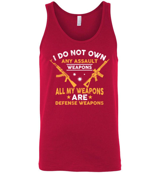 I Do Not Own Any Assault Weapons - 2nd Amendment Men's Tank Top - Red