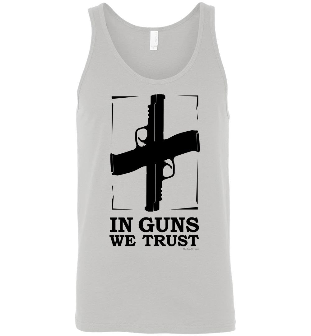 In Guns We Trust - Shooting Men's Tank Top - Silver