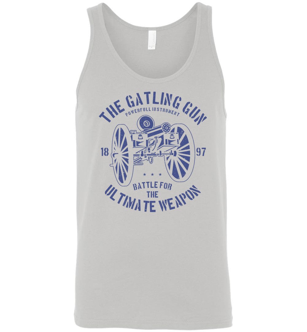 The Gatling Gun - Men's Pro Gun Tank Top - Silver