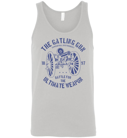 The Gatling Gun - Men's Pro Gun Tank Top - Silver
