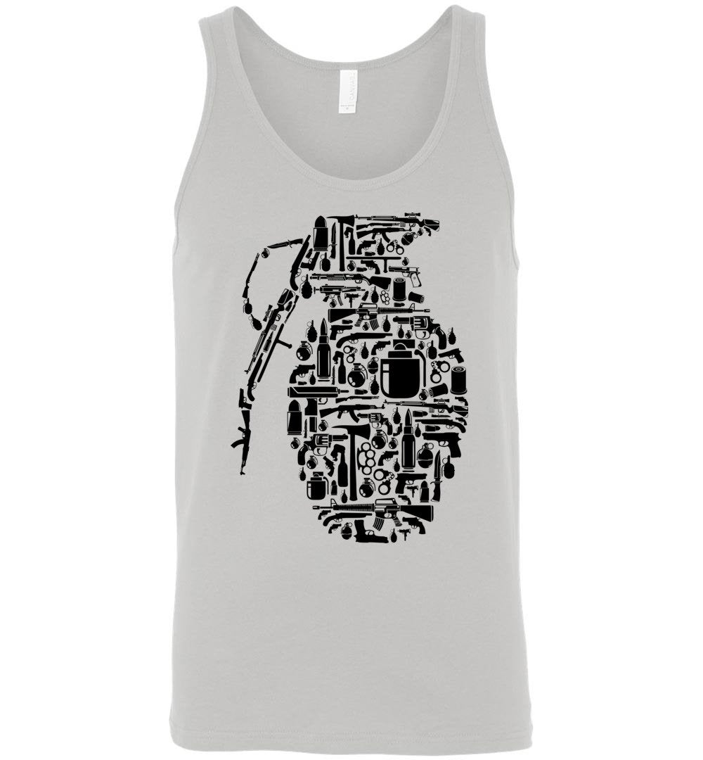 Grenade Made of Guns - Men's Shooting Tank Top - Silver
