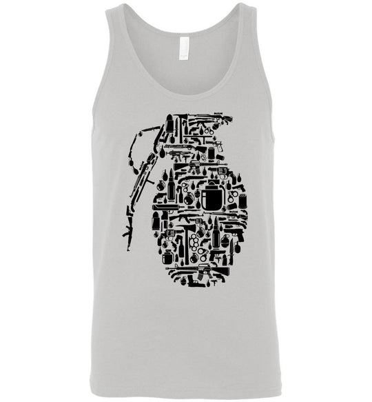 Grenade Made of Guns - Men's Shooting Tank Top - Silver