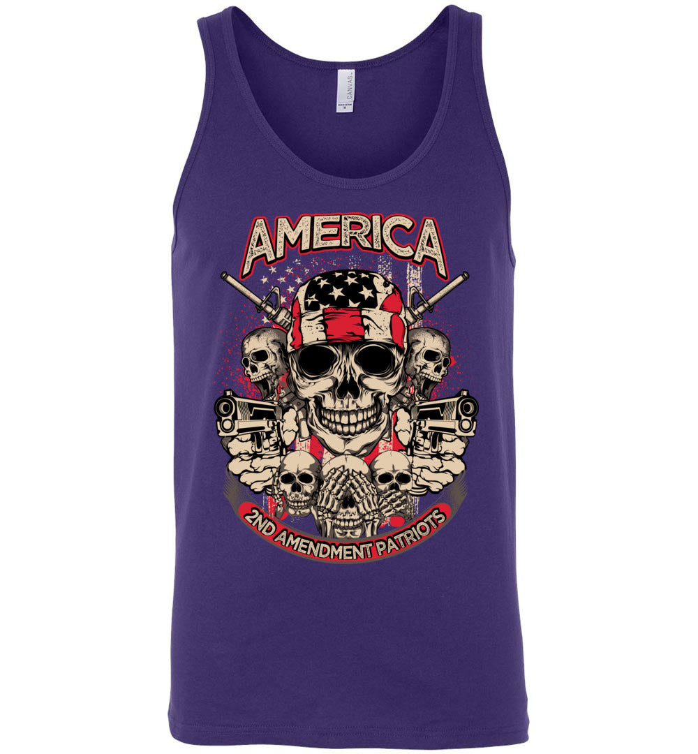 2nd Amendment Patriots - Pro Gun Men's Apparel - Purple Tank Top