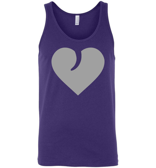 I Love Guns, Heart and Trigger - Men's 2nd Amendment Apparel - Purple Tank Top