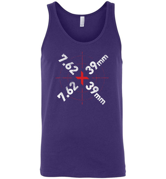 7.62 x 39mm Caliber Ammo AK-47 Tactical Gun Men's Tank Top - Purple