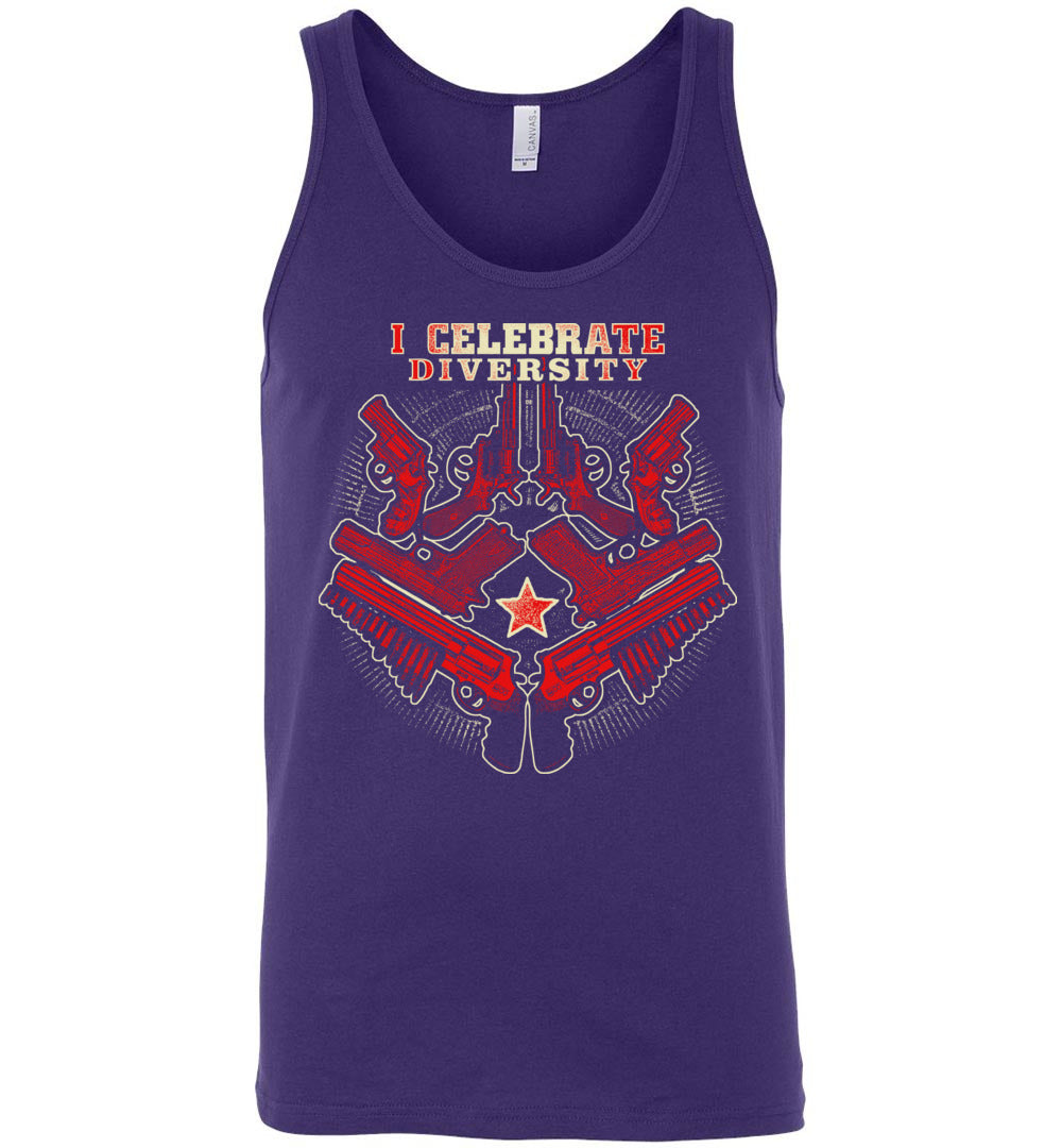 I Celebrate Diversity - Pro Gun Tactical Men's Tank Top - Purple