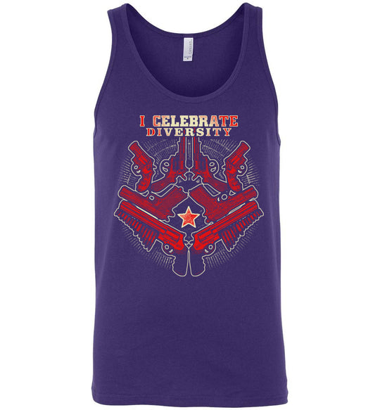 I Celebrate Diversity - Pro Gun Tactical Men's Tank Top - Purple