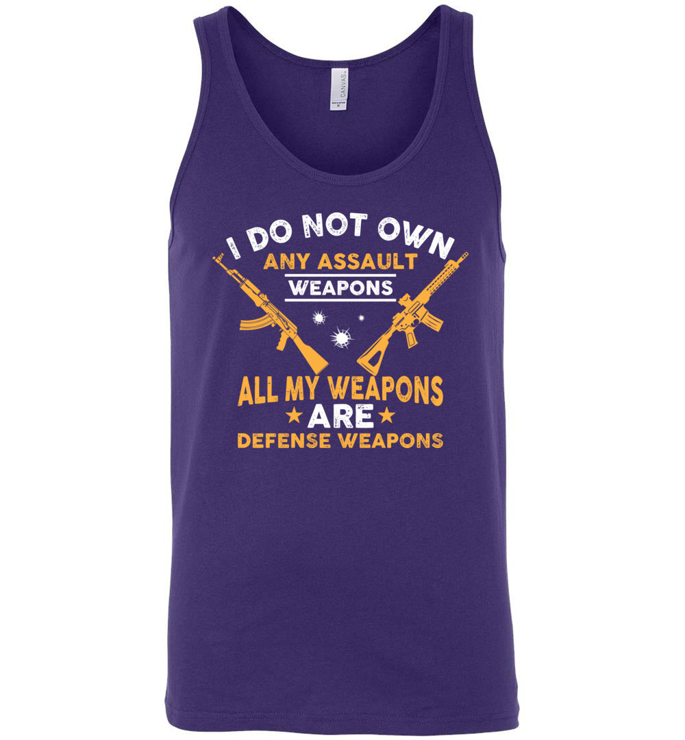 I Do Not Own Any Assault Weapons - 2nd Amendment Men's Tank Top - Purple