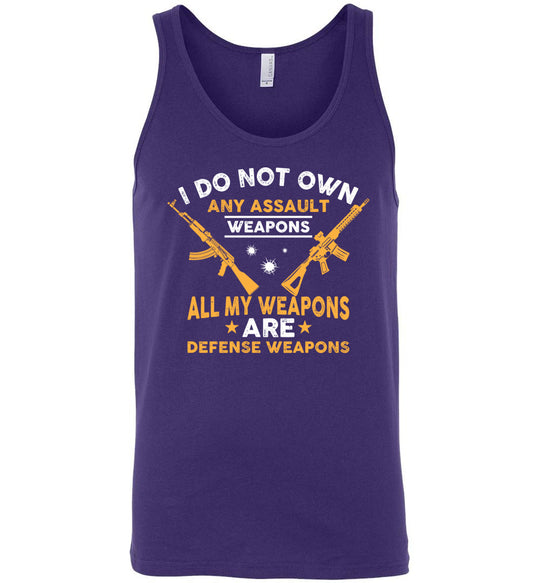 I Do Not Own Any Assault Weapons - 2nd Amendment Men's Tank Top - Purple