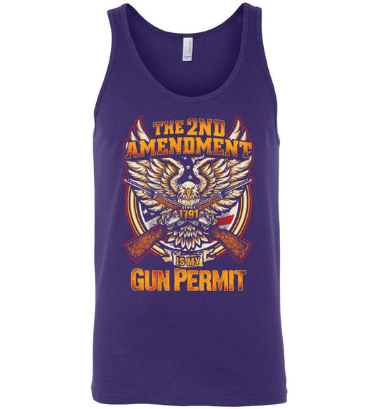 The 2nd Amendment is My Gun Permit - Men's Tank Top - Purple