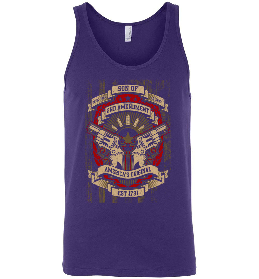 Son of Liberty 2nd Amendment Men's Apparel - Purple Tank Top