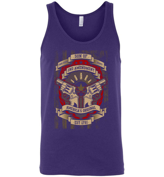 Son of Liberty 2nd Amendment Men's Apparel - Purple Tank Top