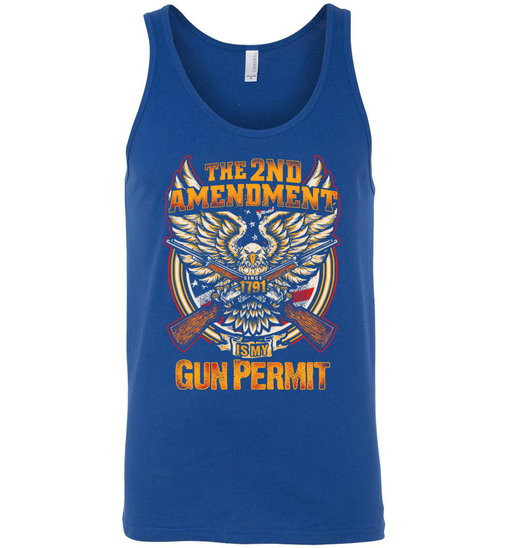 The 2nd Amendment is My Gun Permit - Men's Tank Top - Blue