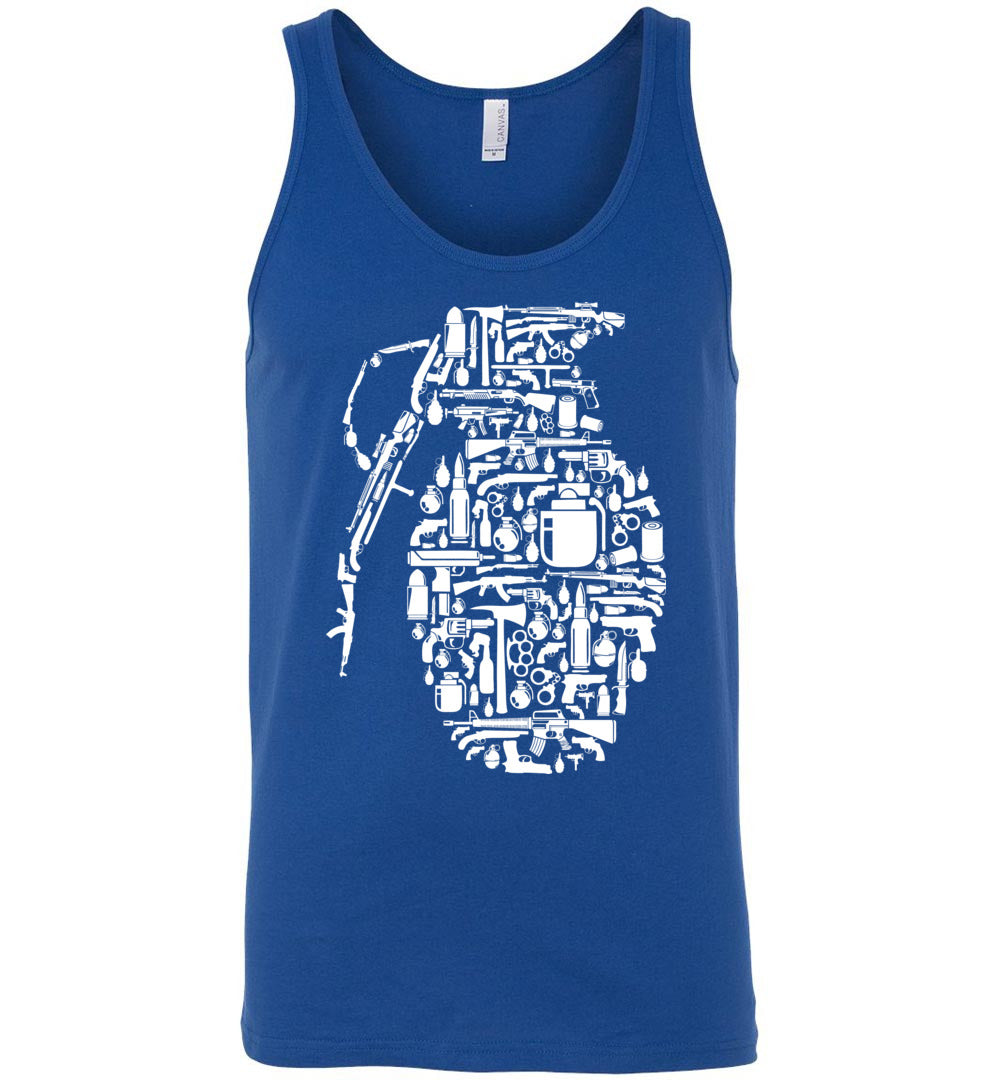 Grenade Made of Guns - Men's Shooting Tank Top - Blue
