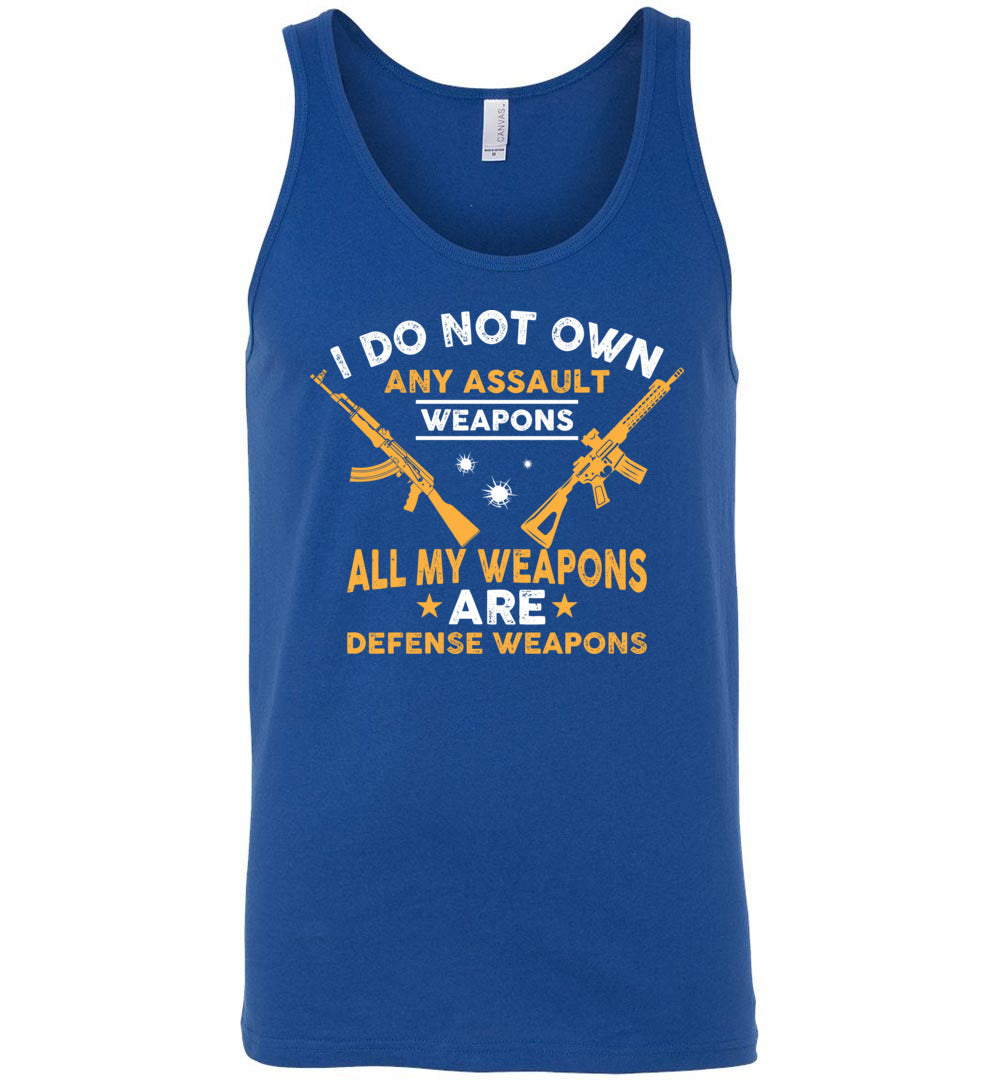 I Do Not Own Any Assault Weapons - 2nd Amendment Men's Tank Top - Blue