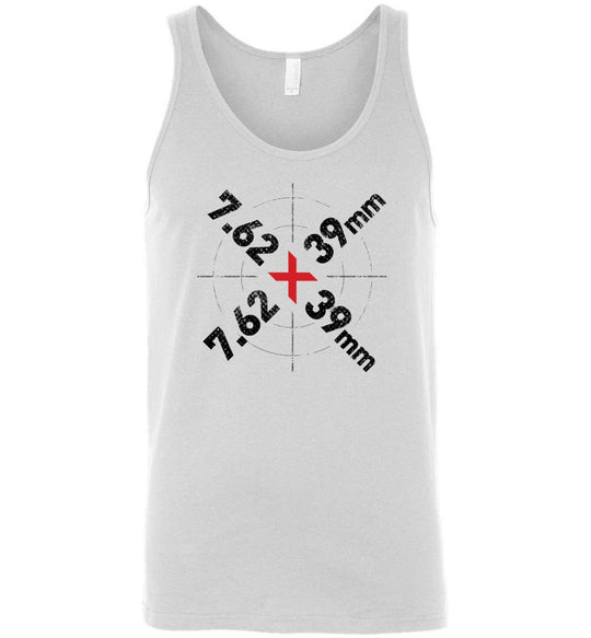 7.62 x 39mm Caliber Ammo AK-47 Tactical Gun Men's Tank Top - White
