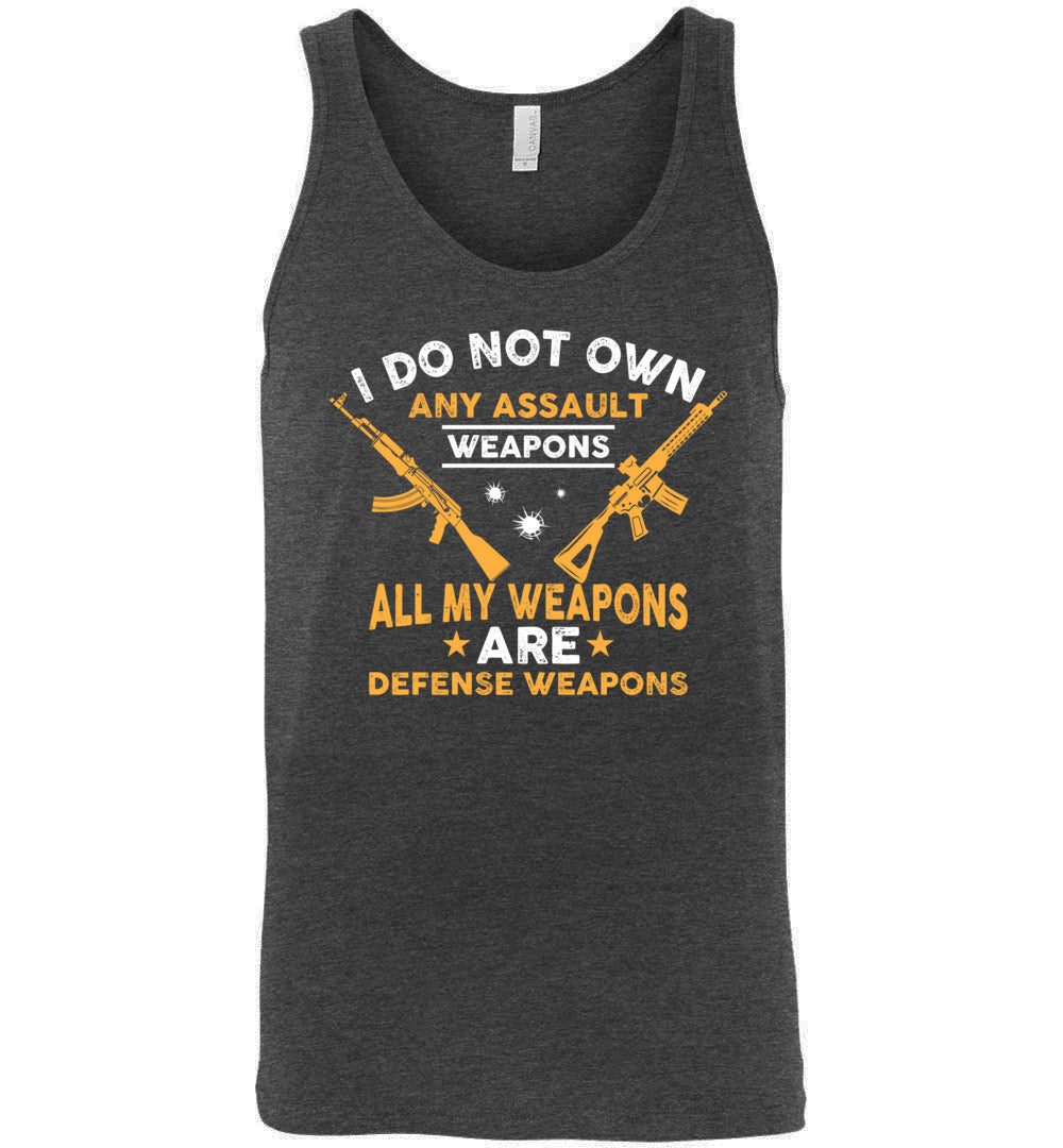 I Do Not Own Any Assault Weapons - 2nd Amendment Men's Tank Top - Dark Grey Heather