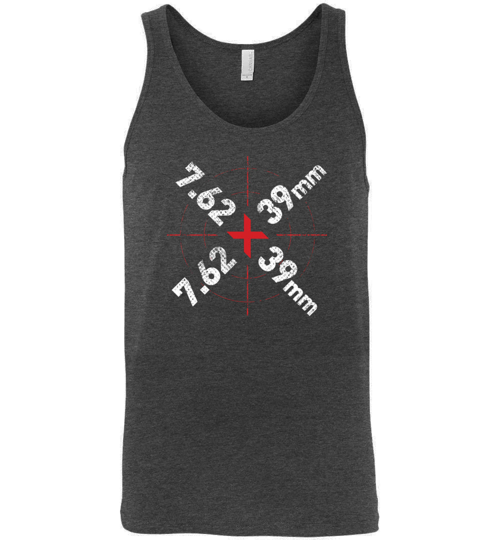 7.62 x 39mm Caliber Ammo AK-47 Tactical Gun Men's Tank Top - Dark Grey Heather