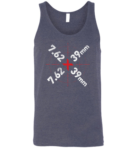 7.62 x 39mm Caliber Ammo AK-47 Tactical Gun Men's Tank Top - Heather Navy