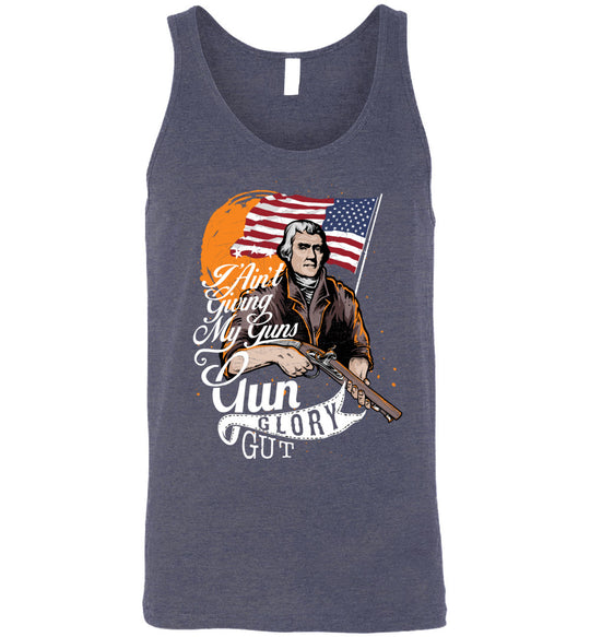 I Ain't Giving My Guns - Men's 2nd Amendment Tank Top - Heather Navy