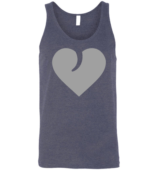 I Love Guns, Heart and Trigger - Men's 2nd Amendment Apparel - Heather Navy Tank Top
