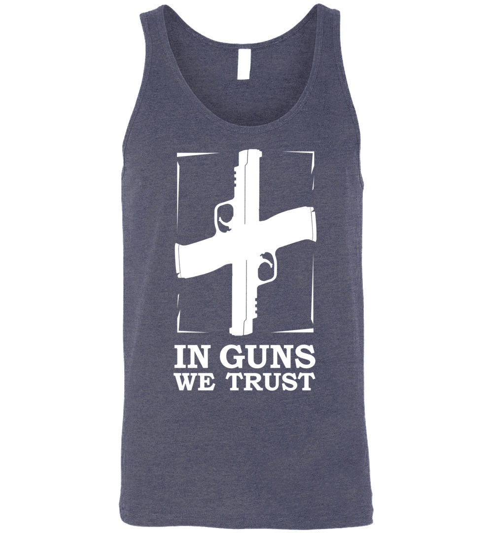 In Guns We Trust - Shooting Men's Tank Top - Heather Navy