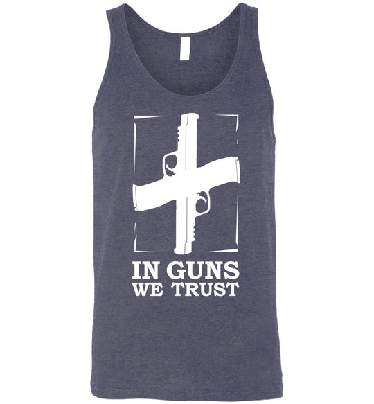 In Guns We Trust - Shooting Men's Tank Top - Heather Navy
