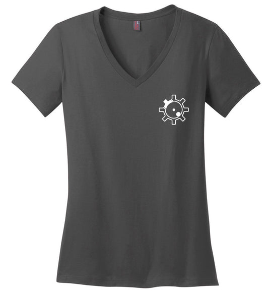 AR-15 Bolt Face - Women's Pro Gun T Shirts - Dark Grey
