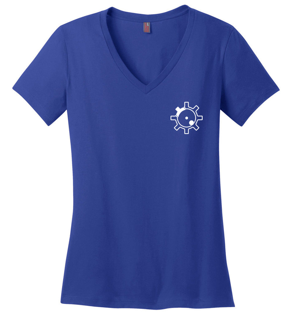 AR-15 Bolt Face - Women's Pro Gun T Shirts - Blue