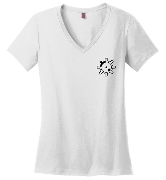 AR-15 Bolt Face - Women's Pro Gun V-Neck T Shirts - White