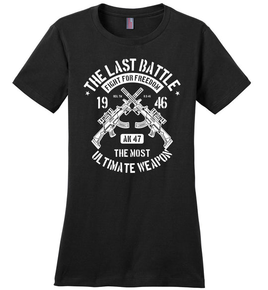 AK-47 The Most Ultimate Weapon - Women's Pro Gun Tee - Black