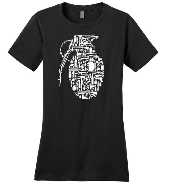Grenade Made of Guns - Women's Shooting T-Shirt - Black