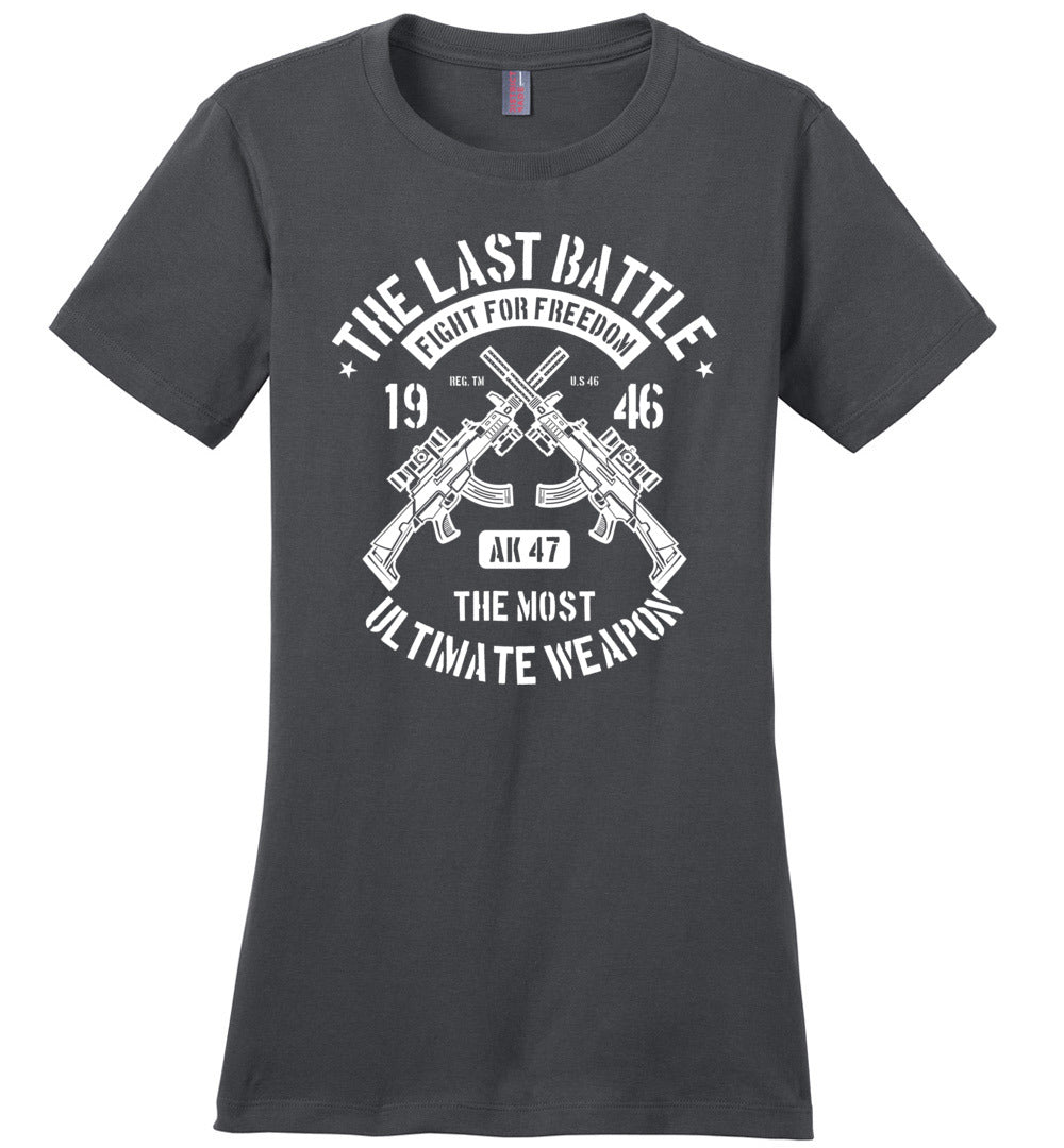 AK-47 The Most Ultimate Weapon - Women's Pro Gun Tee - Charcoal