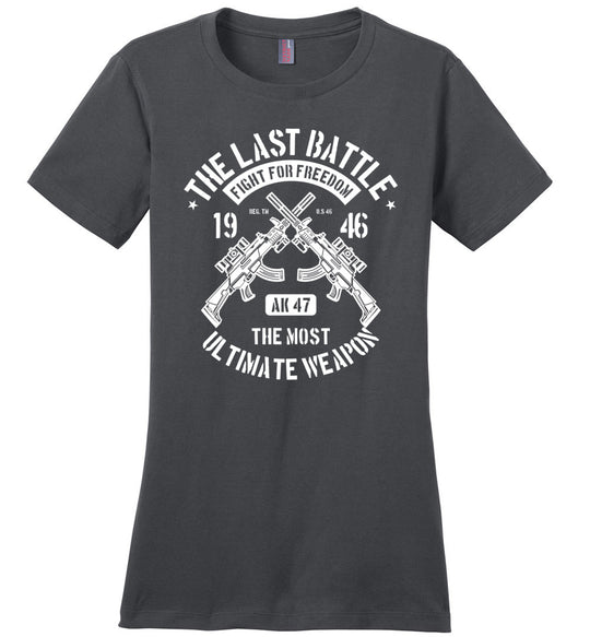 AK-47 The Most Ultimate Weapon - Women's Pro Gun Tee - Charcoal