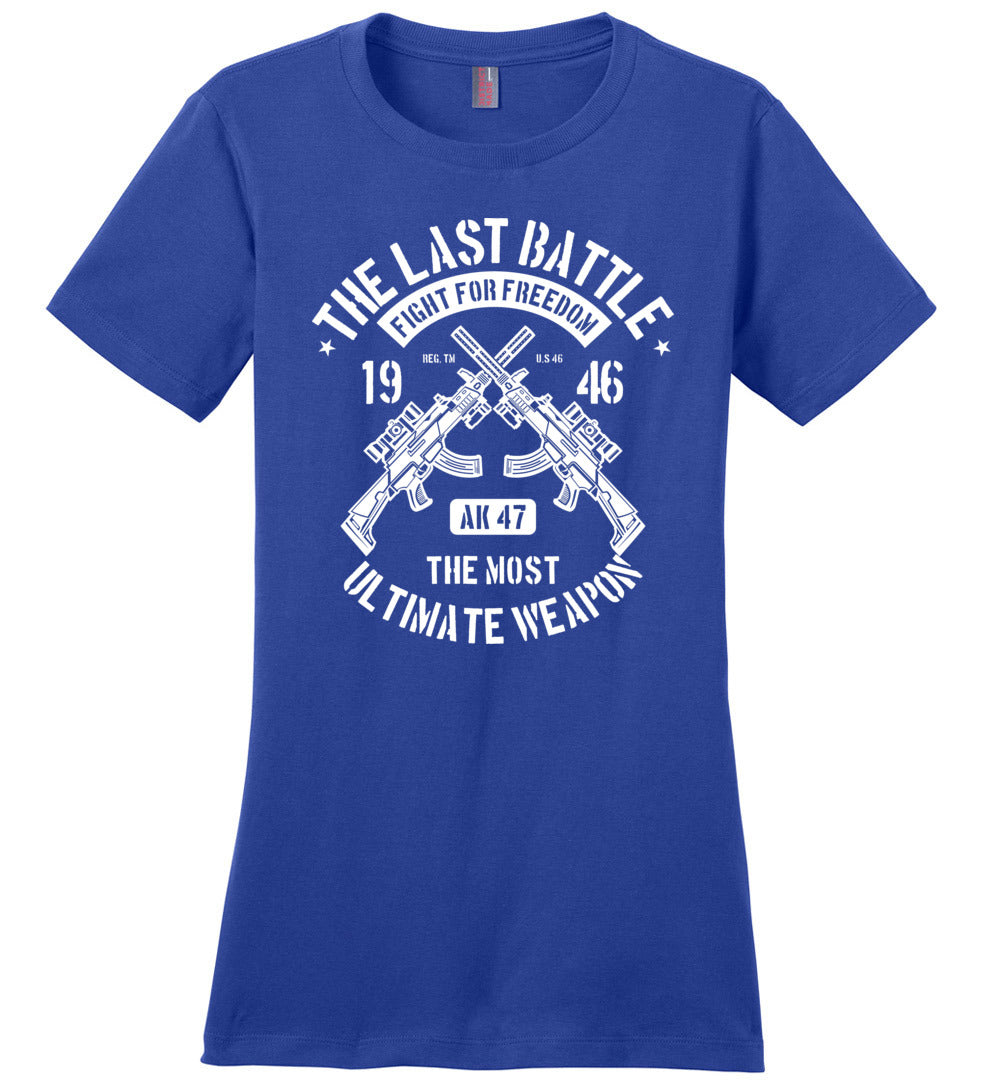 AK-47 The Most Ultimate Weapon - Women's Pro Gun Tee - Blue