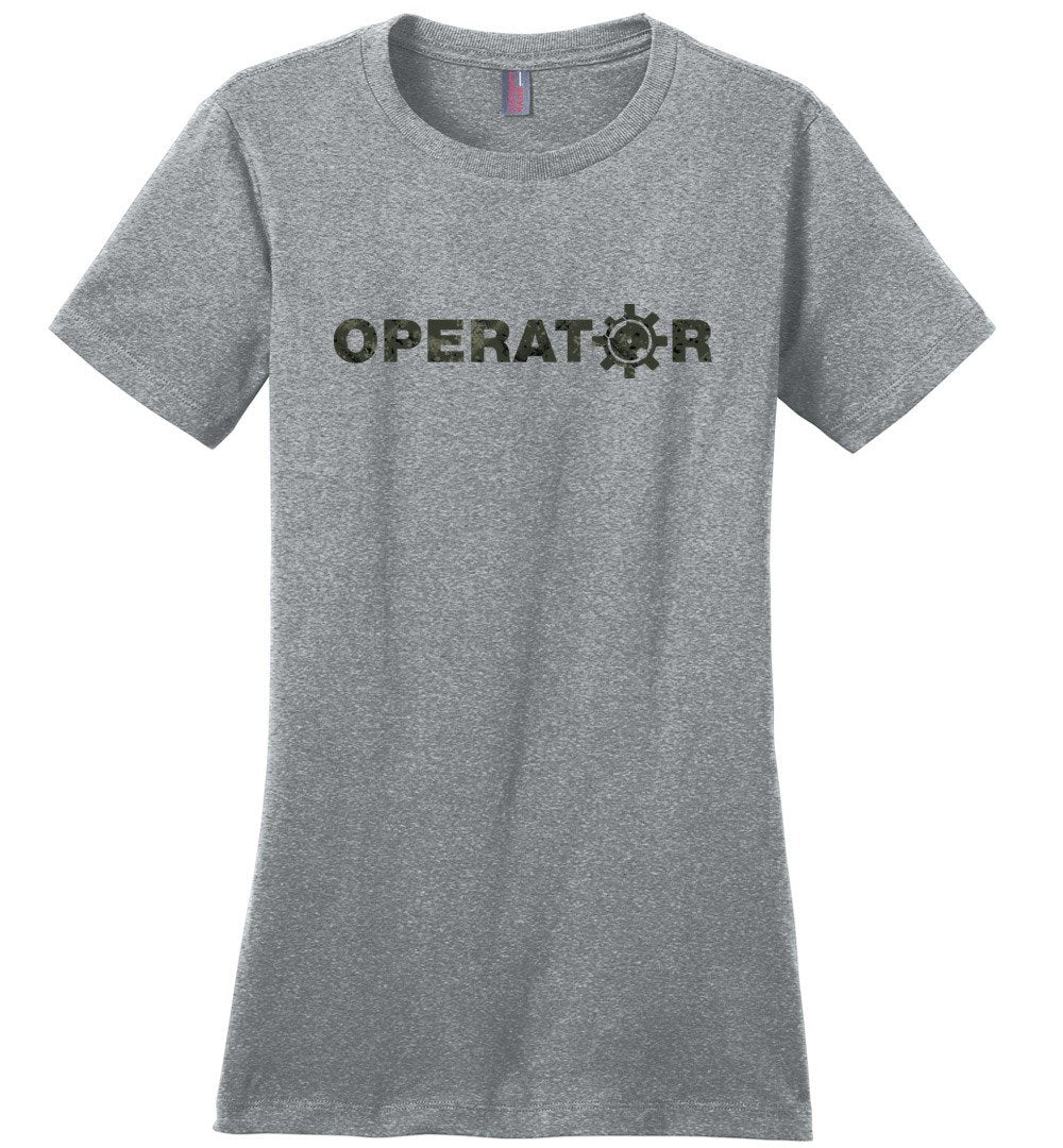 AR-15 Bolt Face Operator - Pro Gun Women's Tee - Heathered Steel