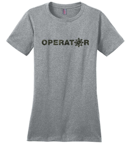 AR-15 Bolt Face Operator - Pro Gun Women's Tee - Heathered Steel
