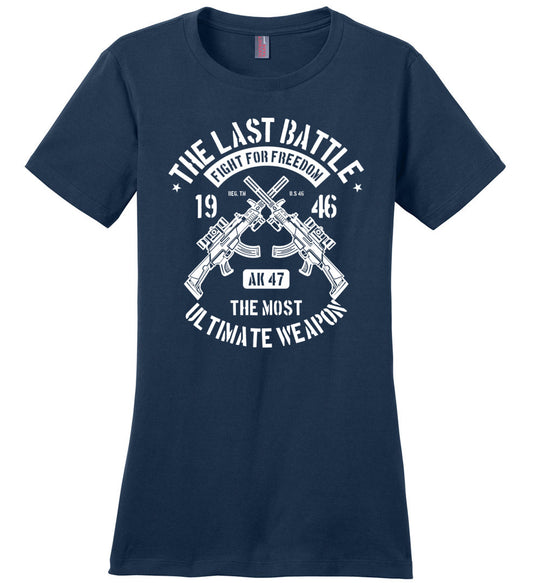 AK-47 The Most Ultimate Weapon - Women's Pro Gun Tee - Navy